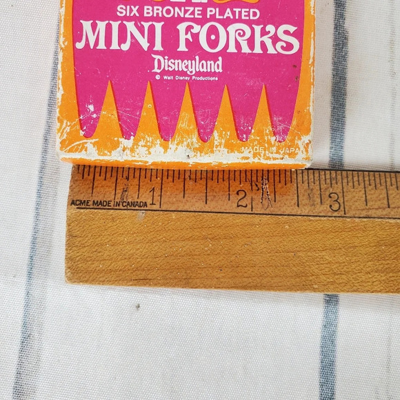 Vintage 60s Disneyland Mini Forks Bronze Plated Collectable - Picture 14 of 14